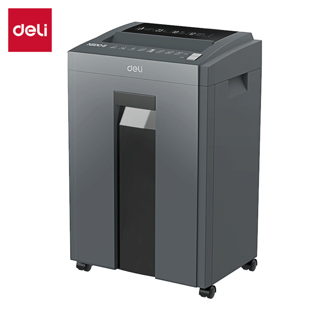 เครื่องทำลายเอกสารอัตโนมัติ 23ลิตร DELI E9952-GR-01 สีดำ